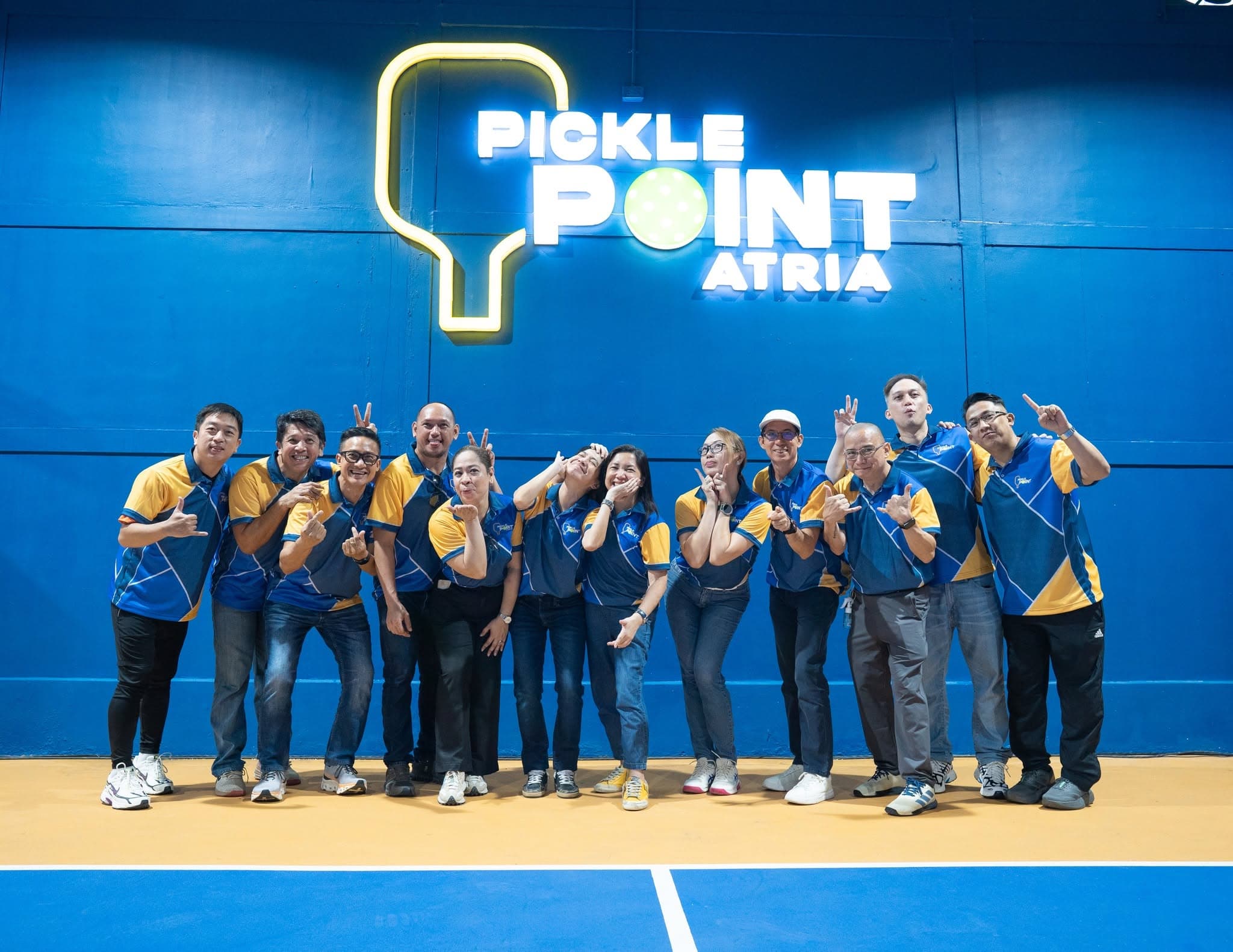 Players at PicklePoint net